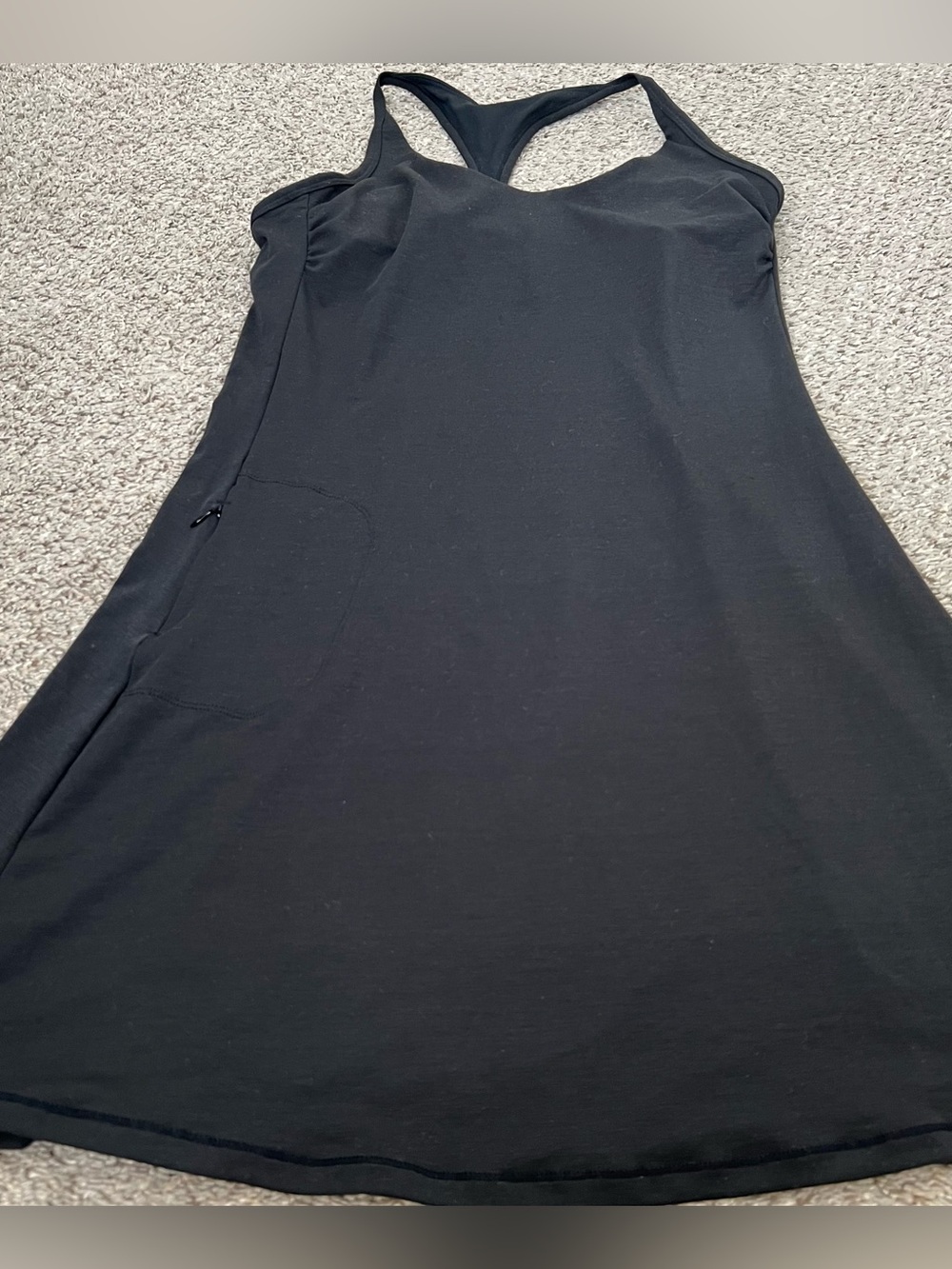 Prana Black Racerback Mini Dress Size Medium NWT